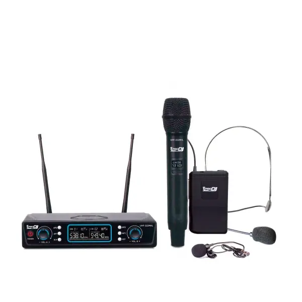 Micrófono Inalámbrico De Mano Y Diadema Prodj Uhf-322mhl