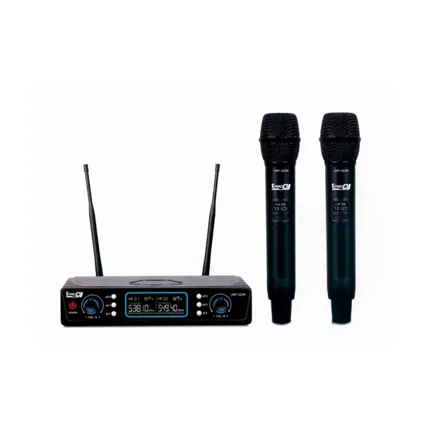 Micrófono Inalámbrico Pro Dj Uhf-32m Doble De Mano