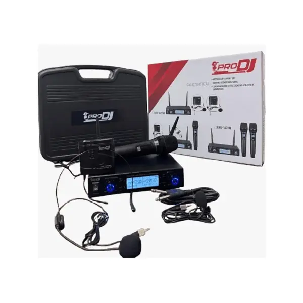 Microfono Inalámbrico Pro Dj Uhv-1422mhl – De Mano Y Solapa